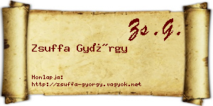 Zsuffa György névjegykártya