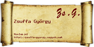 Zsuffa György névjegykártya
